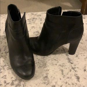 Sam Edelman Black Leather Heel Booties